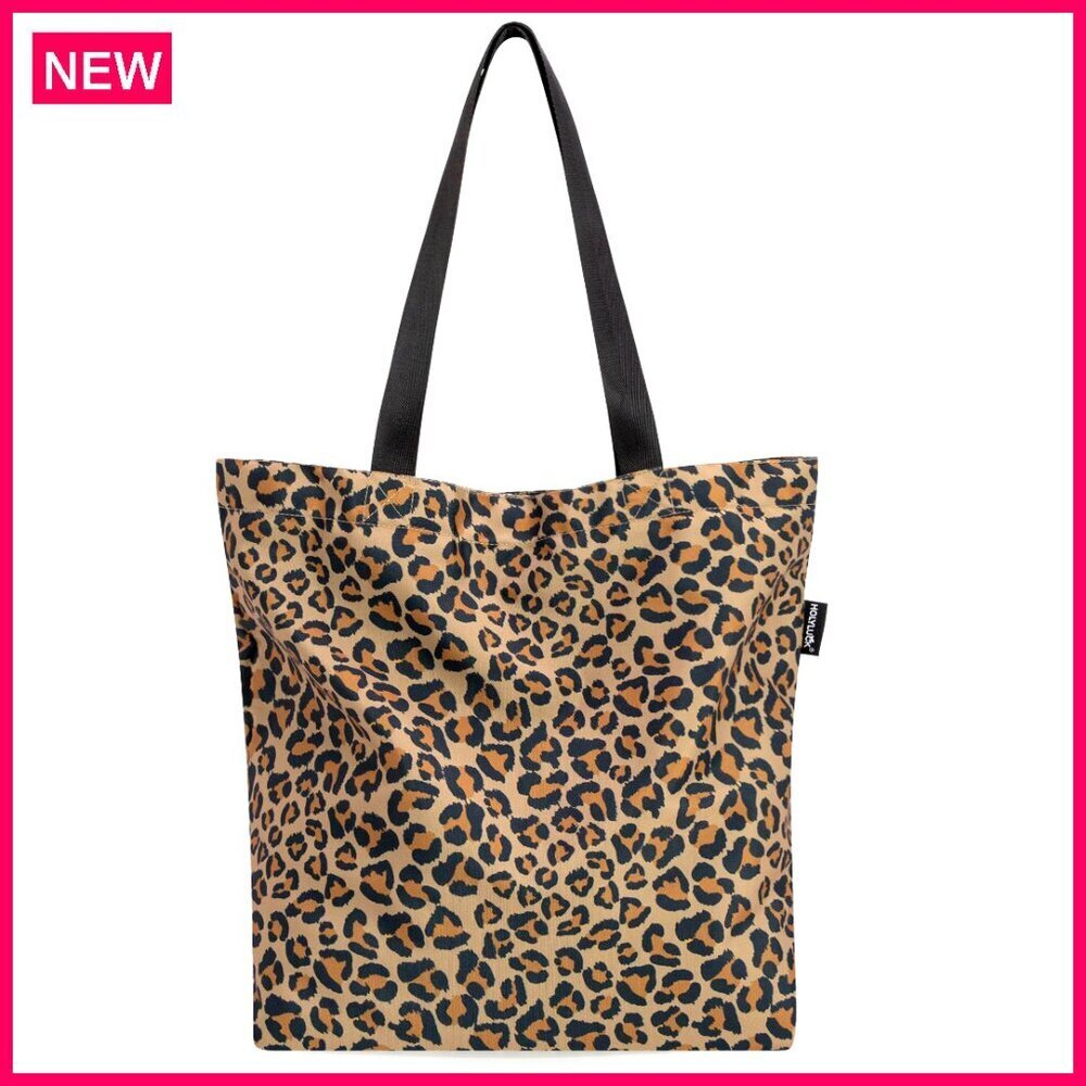 Large Water-Resistant Tote Bag with Zippered Pocket for Travel Shopping Gym